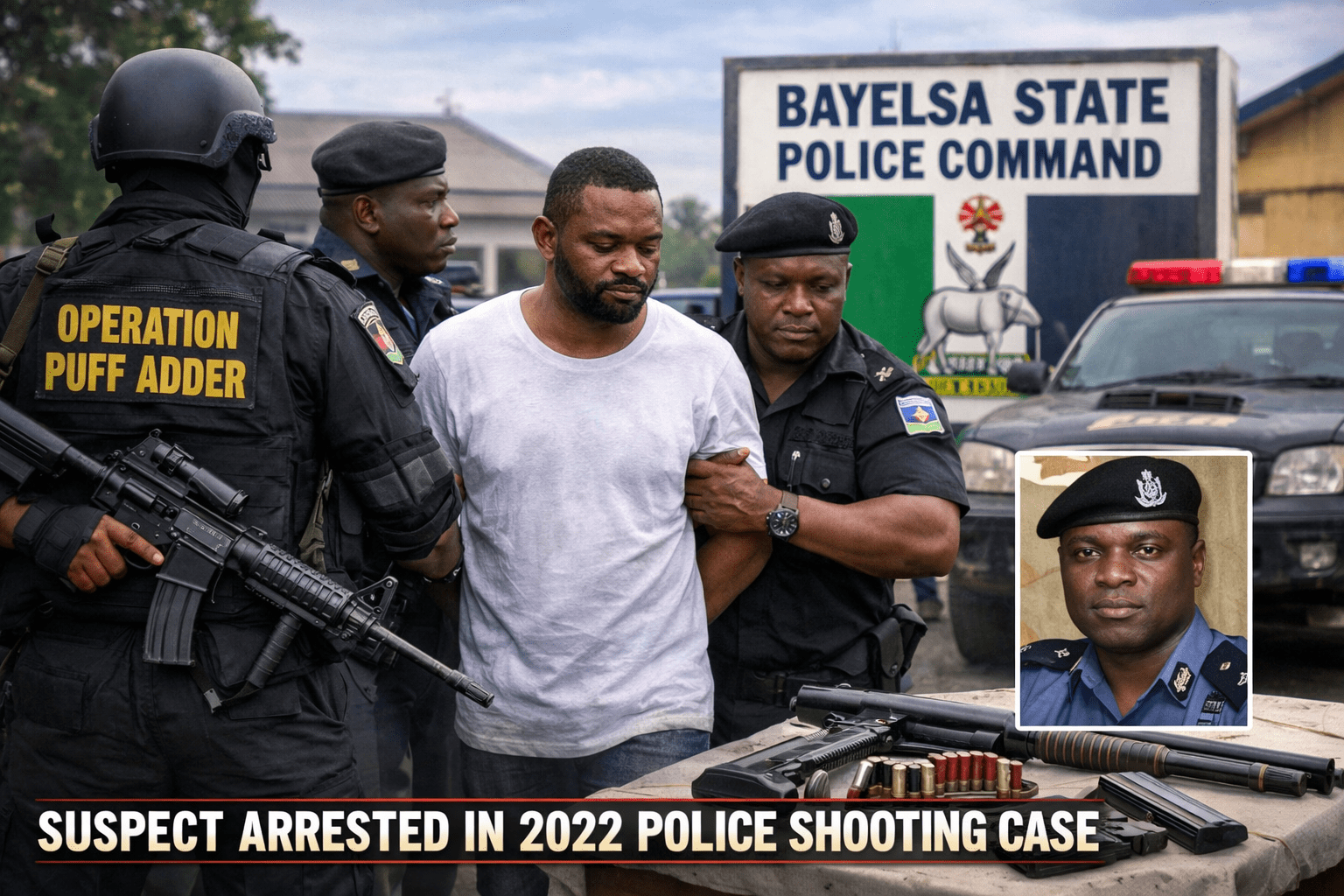 Bayelsa Police Arrest Suspect in 2022 Shooting of Inspector Ekperi Edwin Osuo