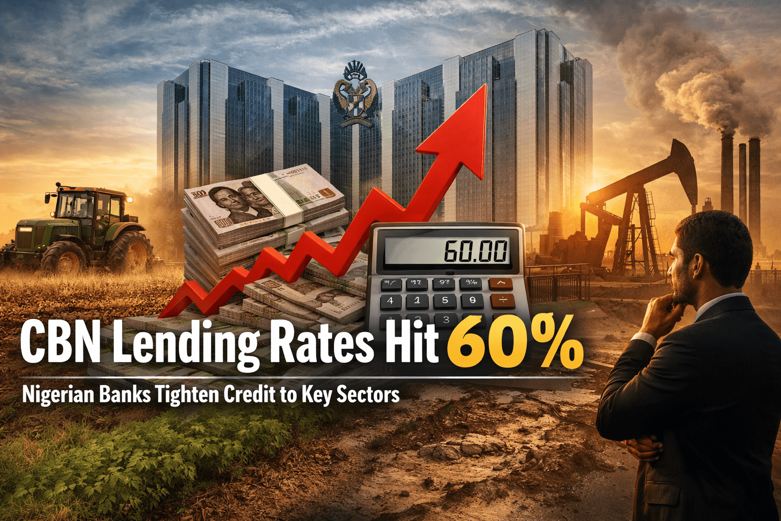 CBN Lending Rates Hit 60% as Banks Tighten Credit to Key Sectors