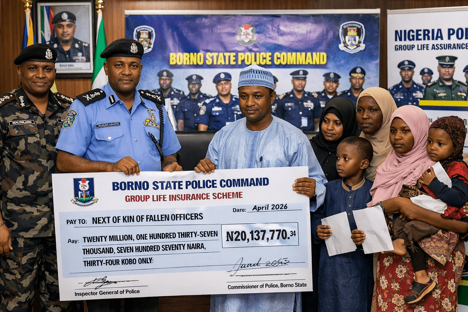Borno State Police Command Disburses ₦20.1m to Families of Fallen Officers