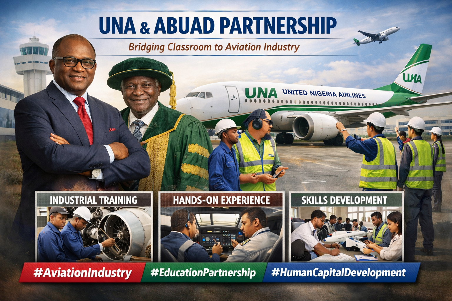 UNA, ABUAD Partner to Bridge Classroom–Aviation Industry Gap