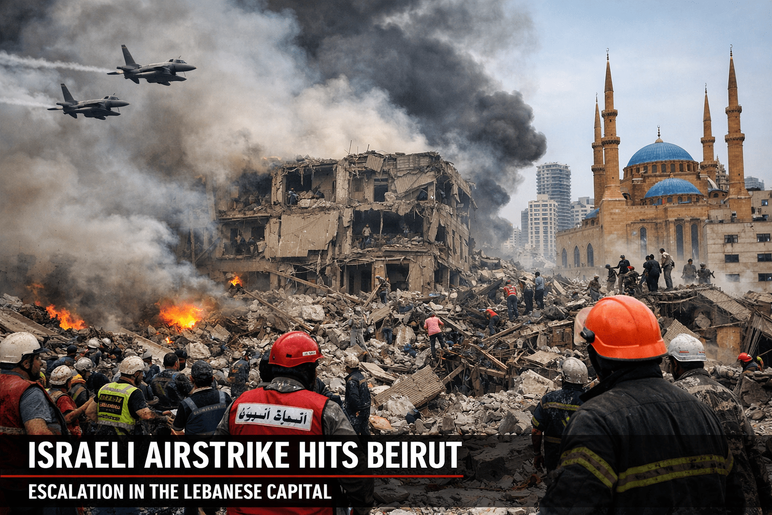 Israeli Airstrike Hits Beirut’s Bachoura Neighbourhood, Escalating Regional Conflict