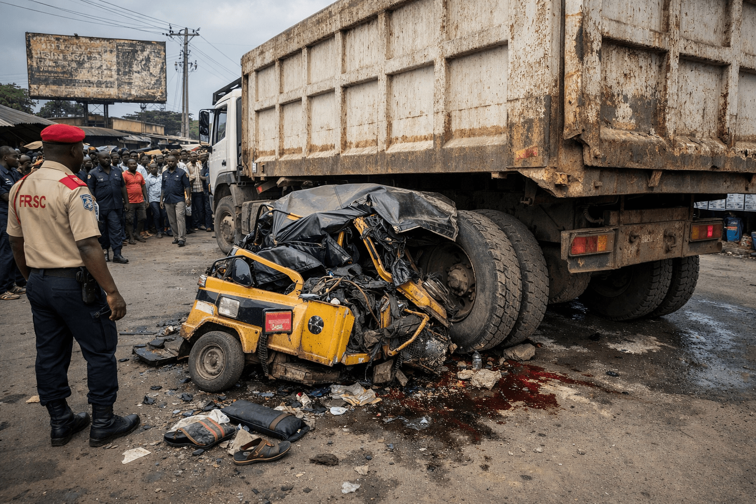 Truck Crushes Tricycle, Kills Two at Umuahia Junction