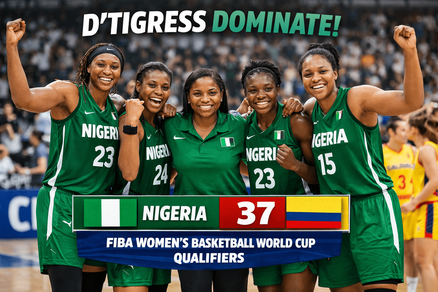D’Tigress Defeat Colombia 70–37 to Start FIBA World Cup Qualifiers With Dominant Win