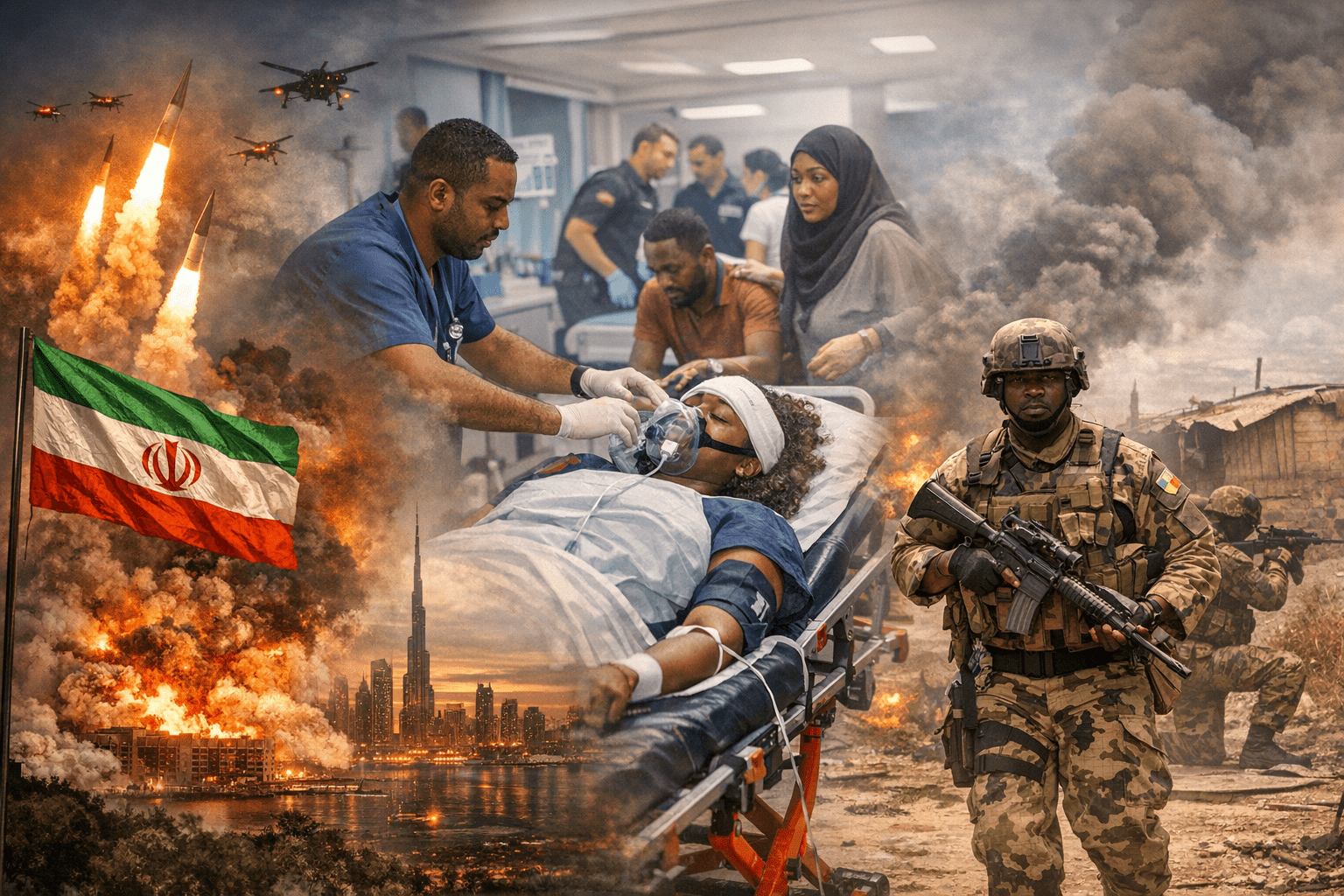 Nigerians Injured as Iran Launches Missiles at UAE Amid Rising Global Tensions