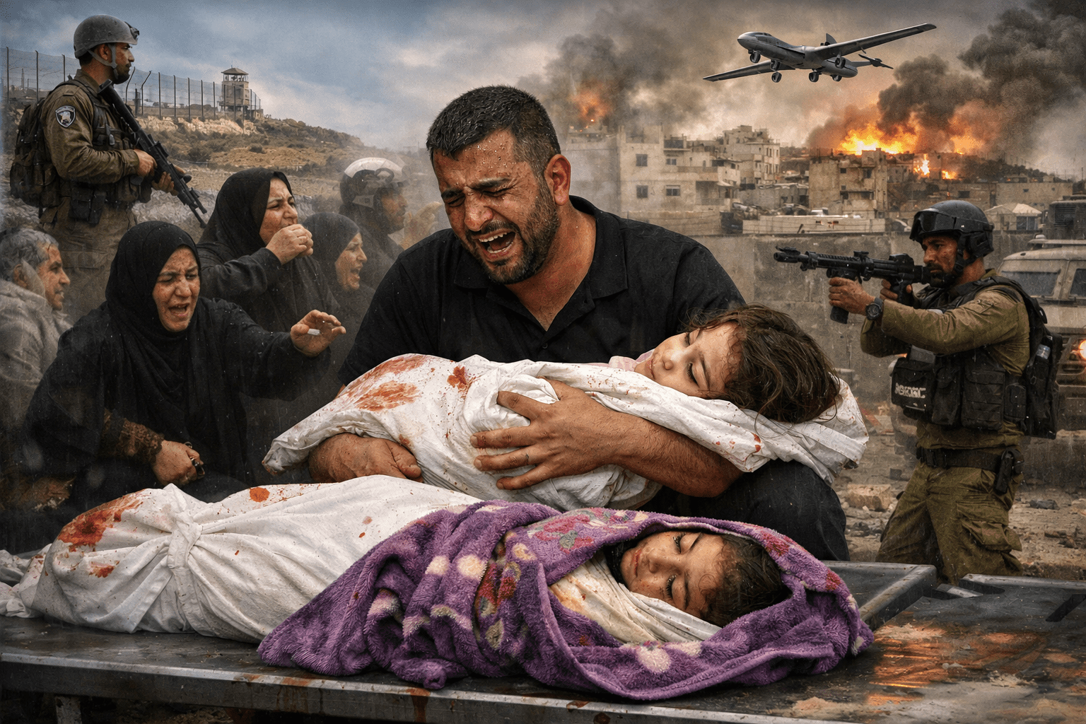 Father, Daughter Killed in Israeli Drone Strike as Gaza Death Toll Rises