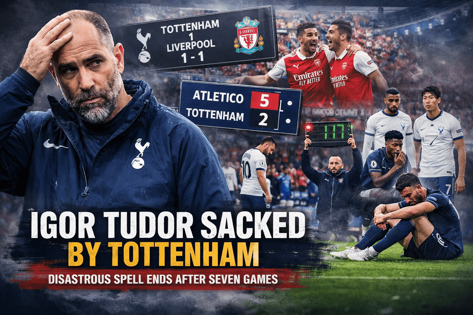 Igor Tudor Sacked by Tottenham After Seven Matches in Crisis-Laden Premier League Spell