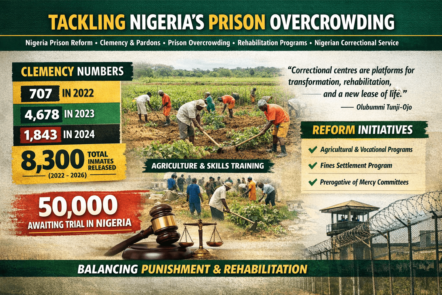 Nigeria Expands Clemency and Prison Reforms to Reduce Overcrowding