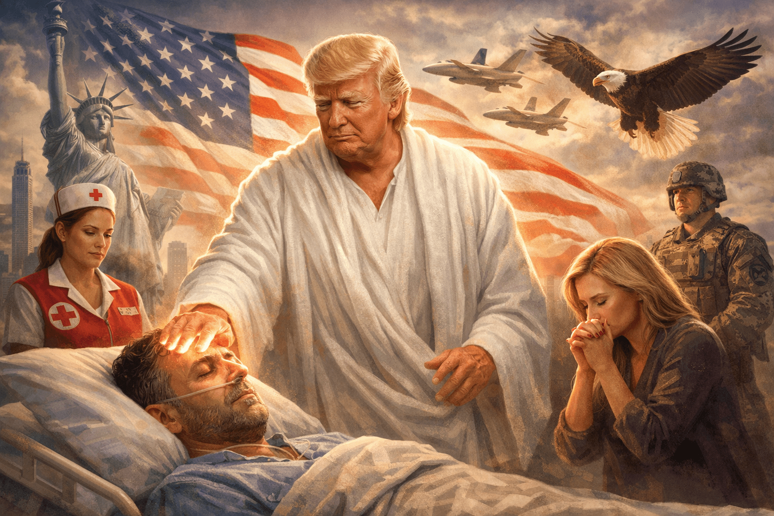 Trump Deletes AI Image Depicting Himself as Jesus-Like Figure After Backlash