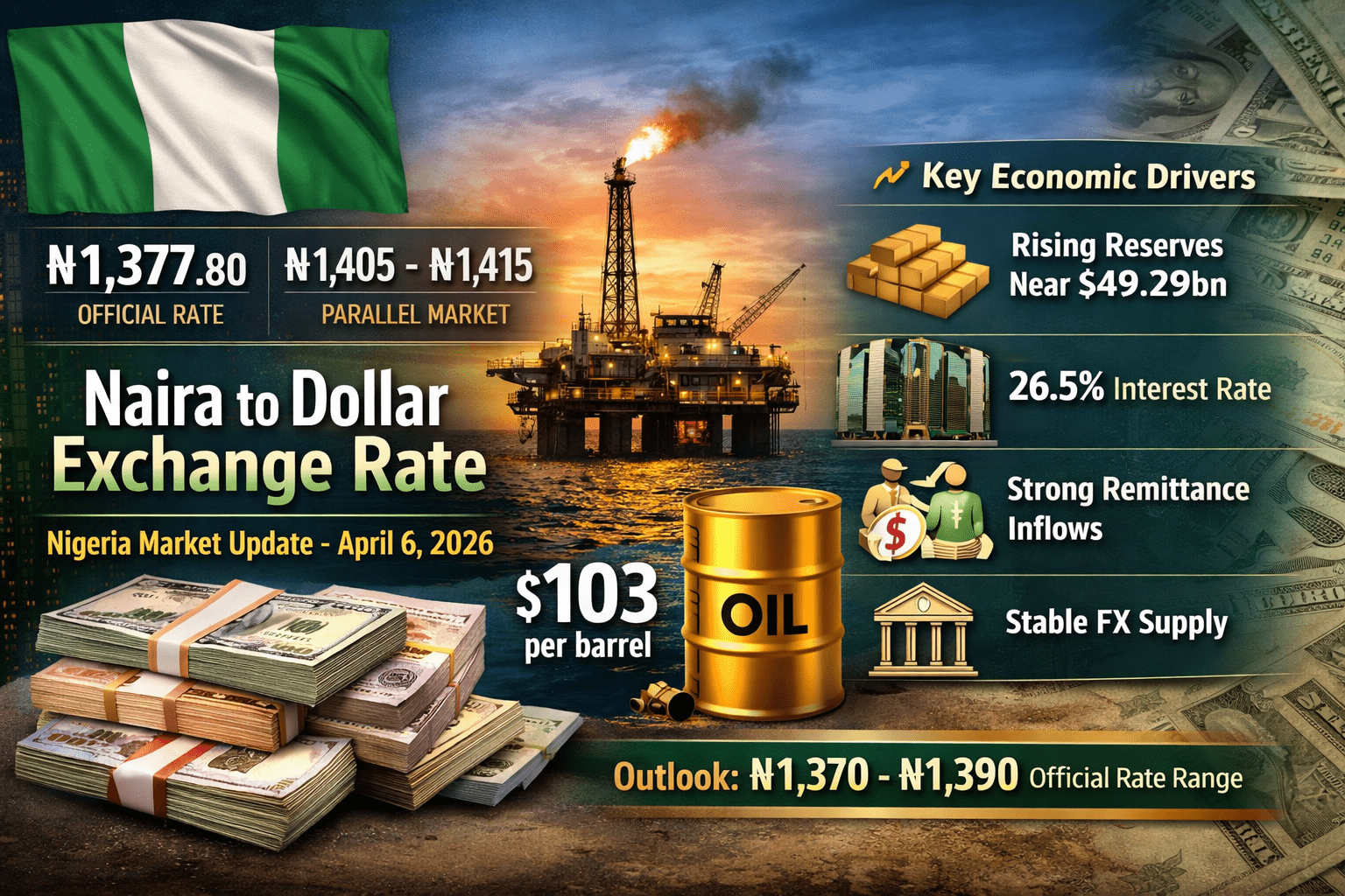 Naira to Dollar Exchange Rate in Nigeria – April 6, 2026 Market Update