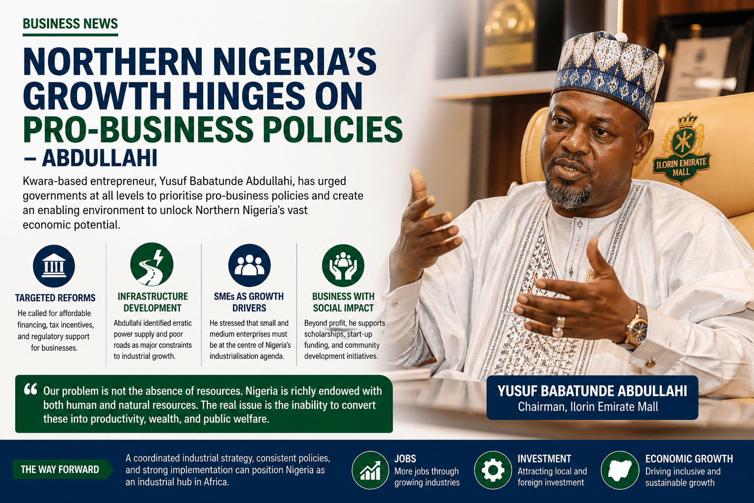 Northern Nigeria’s Growth Hinges on Pro-Business Policies — Abdullahi