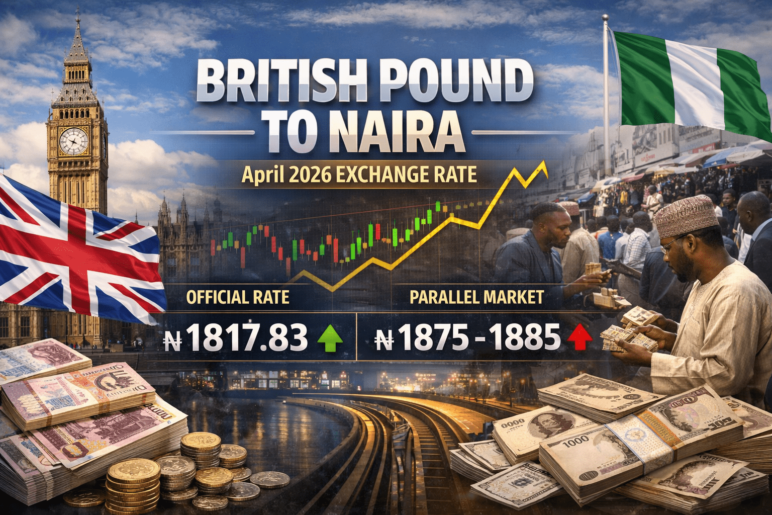 British Pound Holds Firm Against Naira as New Week Trading Begins