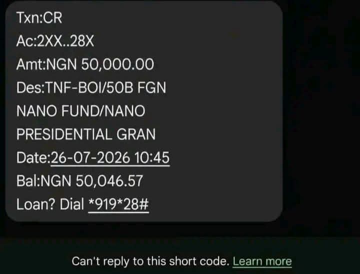 FG Begins ₦50,000 MSME Grant Disbursement Through BOI as Beneficiaries Receive Payments