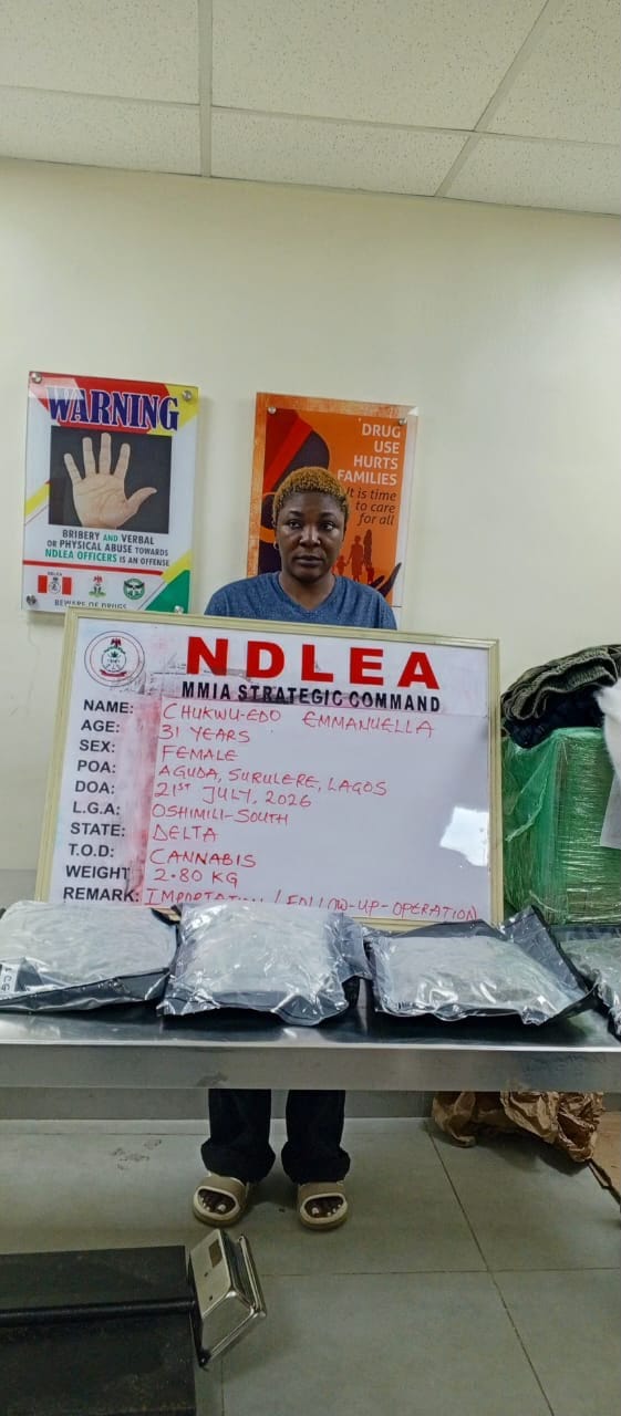 NDLEA Arrests Lagos Businessman Over 3.3kg Cocaine Hidden in Food Cartons Bound for UK