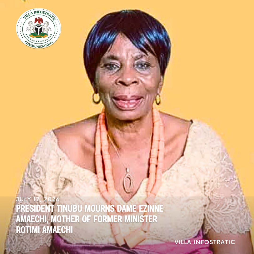 President Tinubu Mourns Rotimi Amaechi’s Mother, Dame Ezinne Mary Amaechi