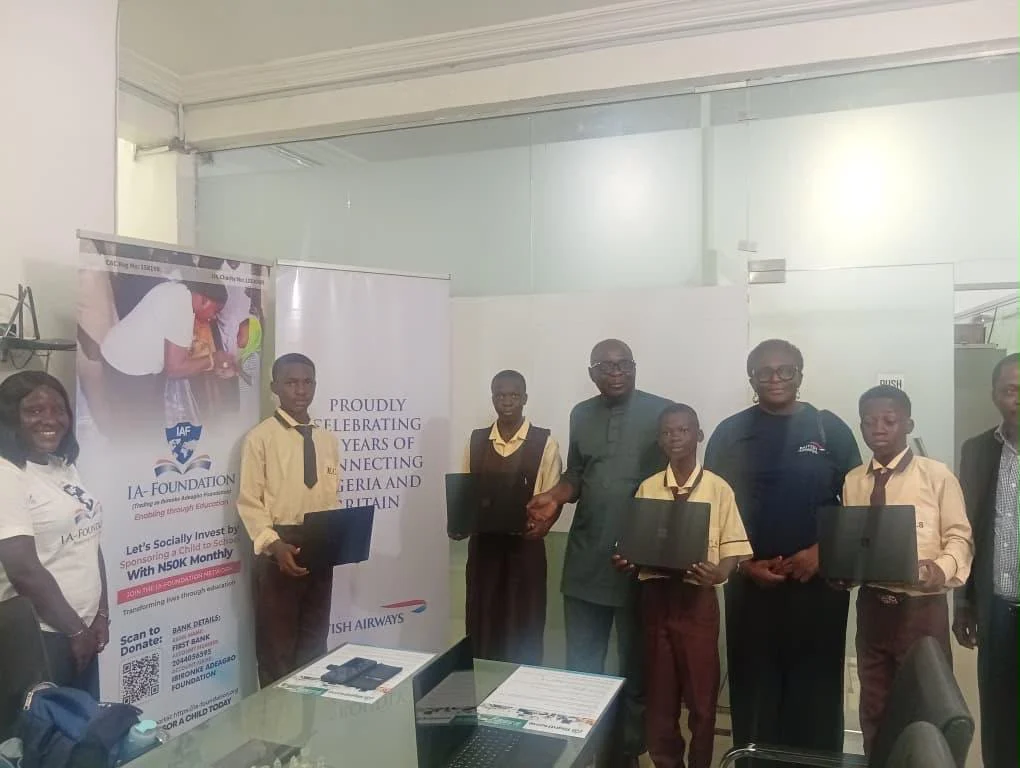 British Airways Donates Laptops to IA-Foundation to Bridge Nigeria’s Digital Education Gap