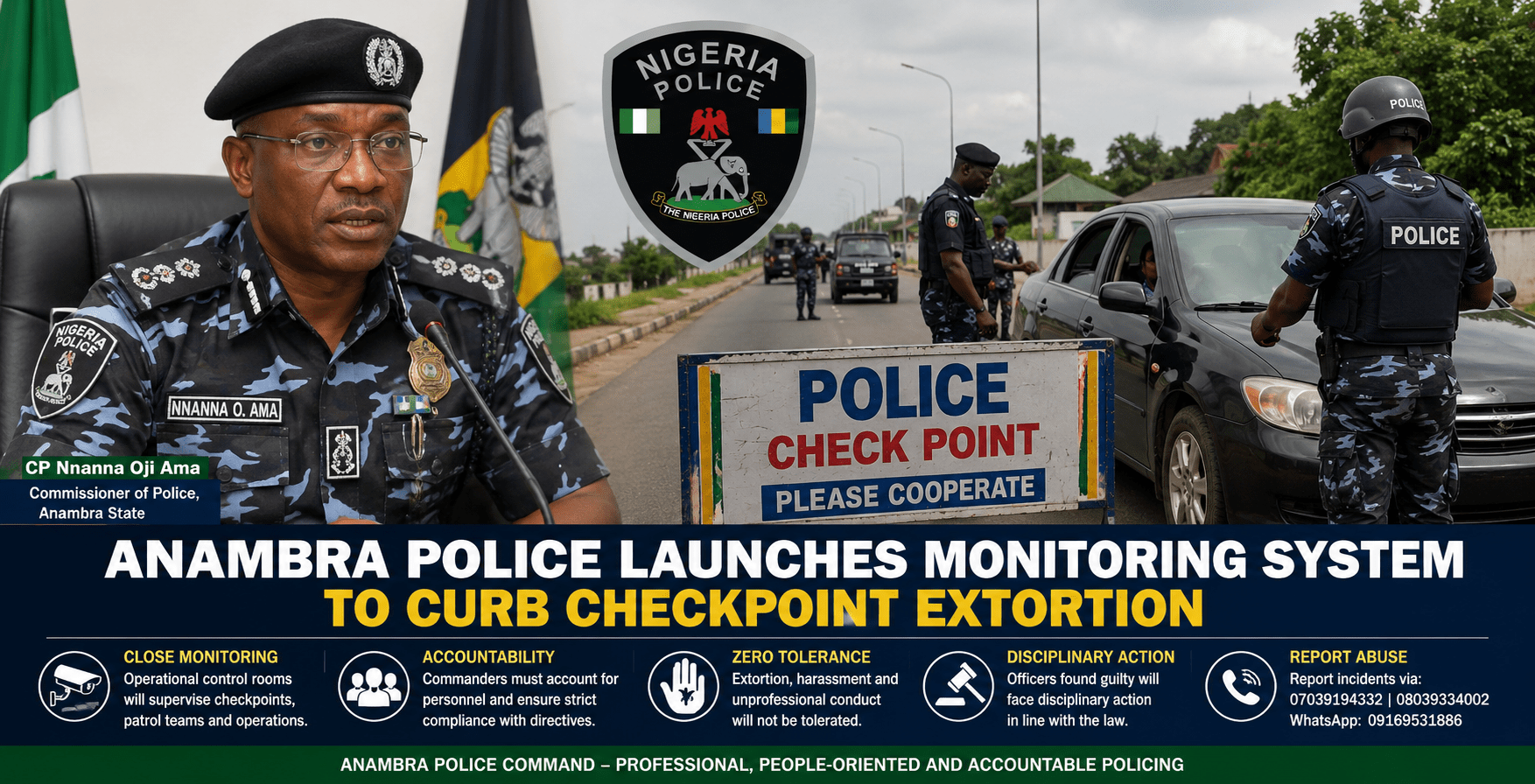 Anambra Police Launches Monitoring System to Curb Checkpoint Extortion