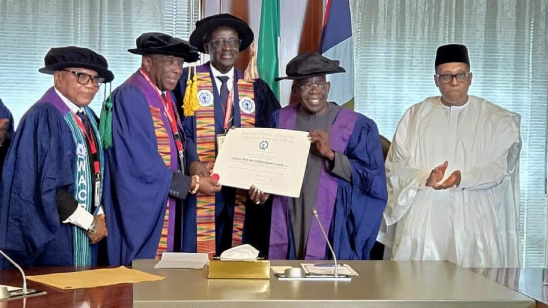 West African College of Physicians Honours President Tinubu with Honorary Fellowship